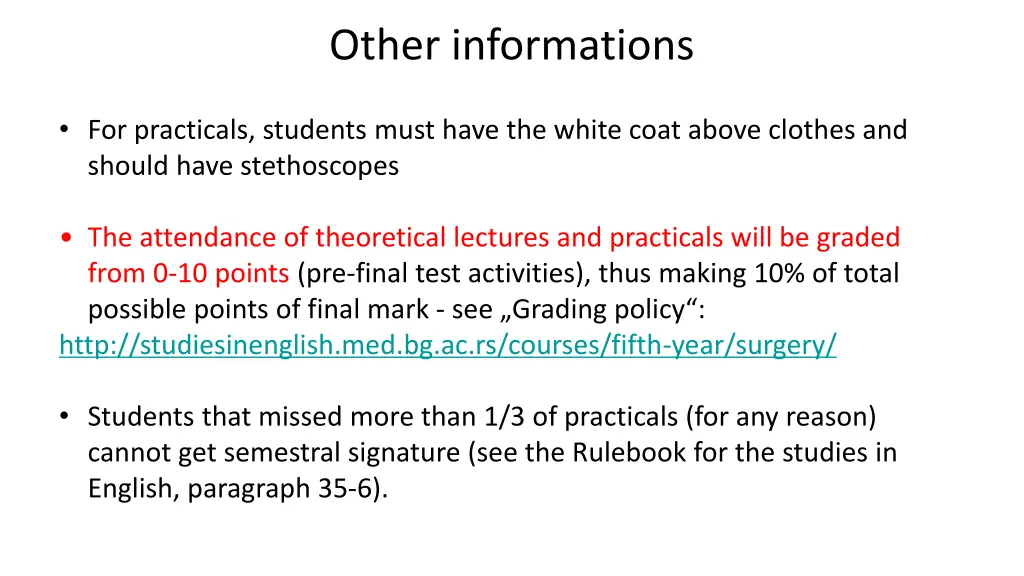 other informations