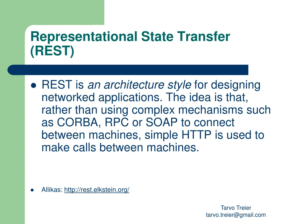 representational state transfer rest