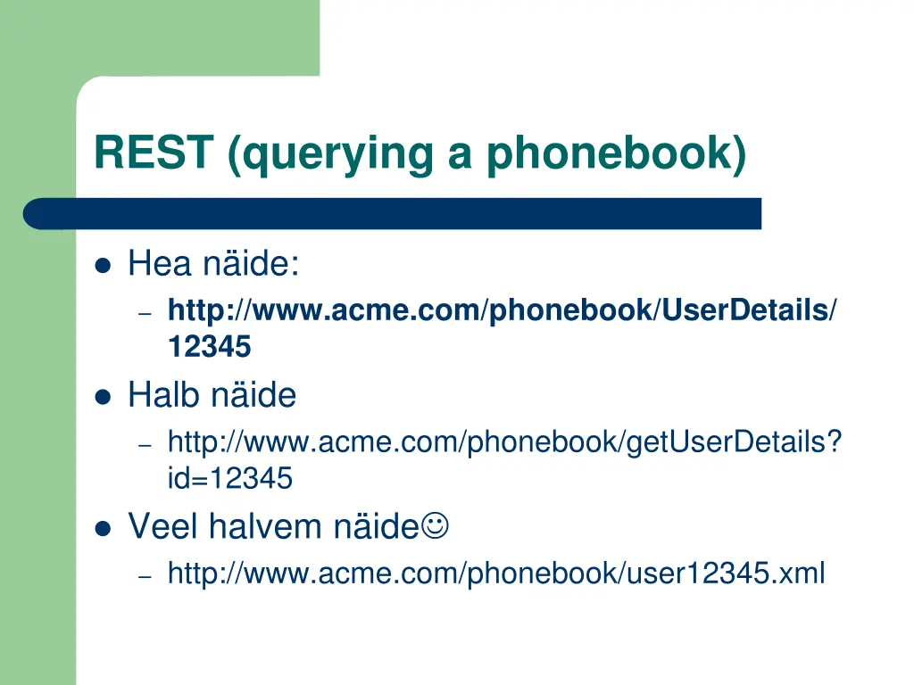 rest querying a phonebook