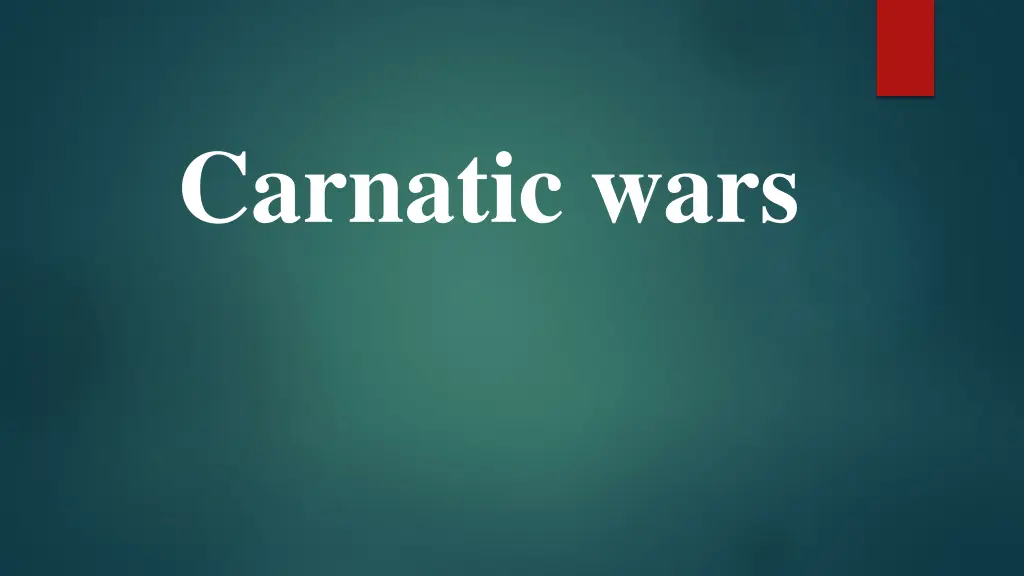carnatic wars
