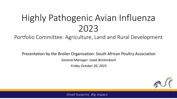 highly pathogenic avian influenza 2023 portfolio