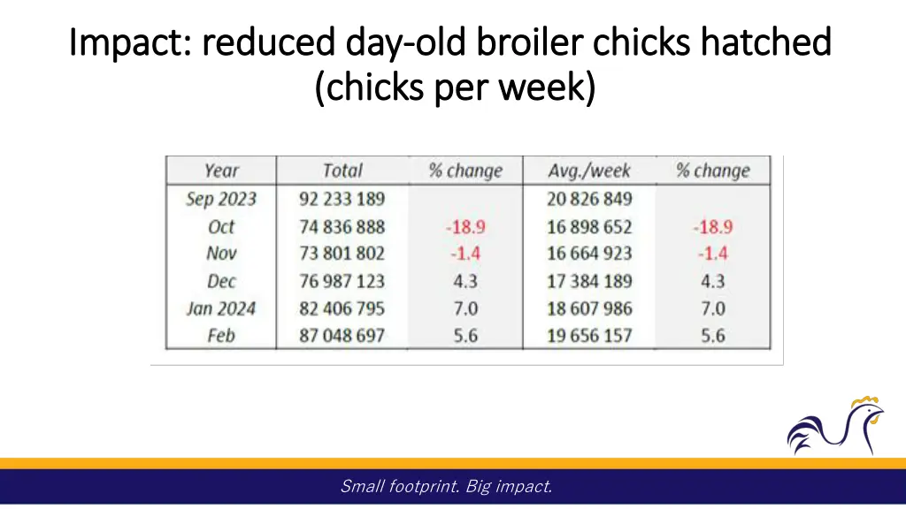 impact reduced day impact reduced day old broiler