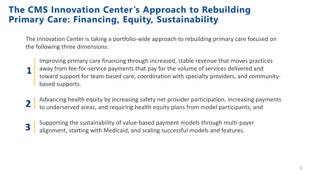 the cms innovation center s approach