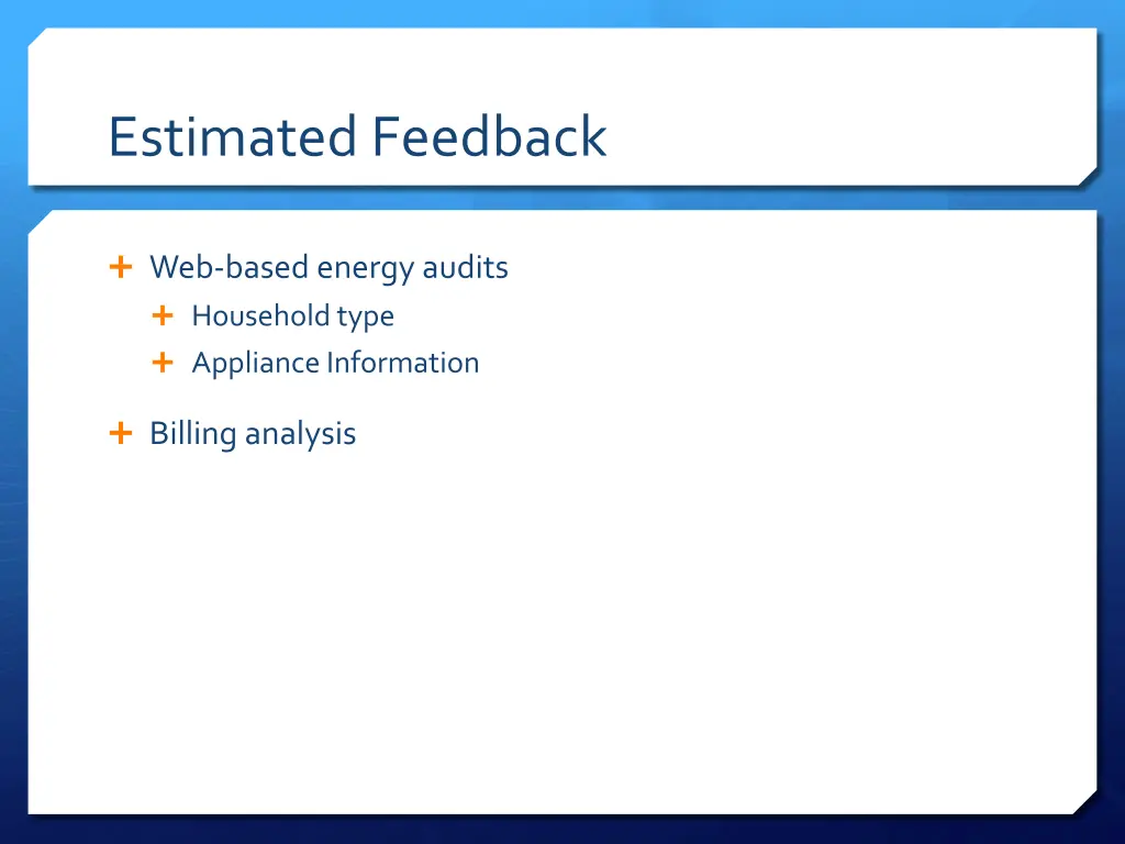 estimated feedback
