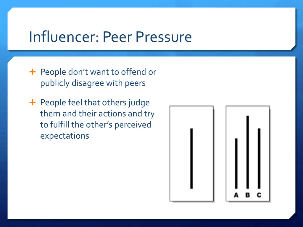 influencer peer pressure