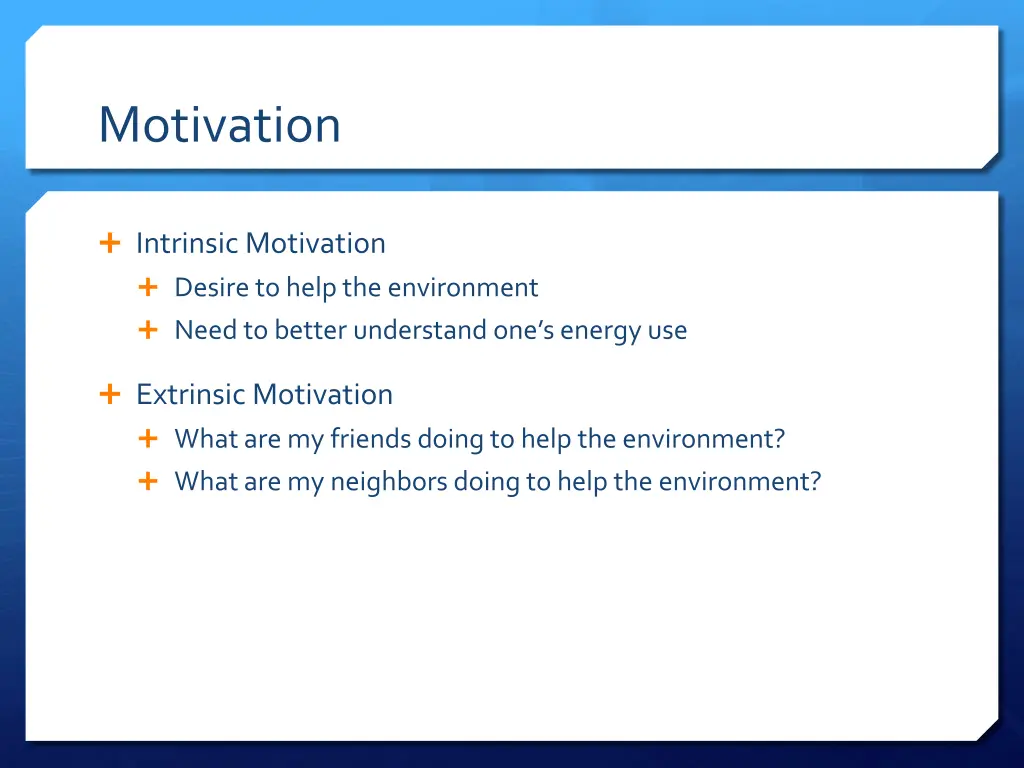 motivation
