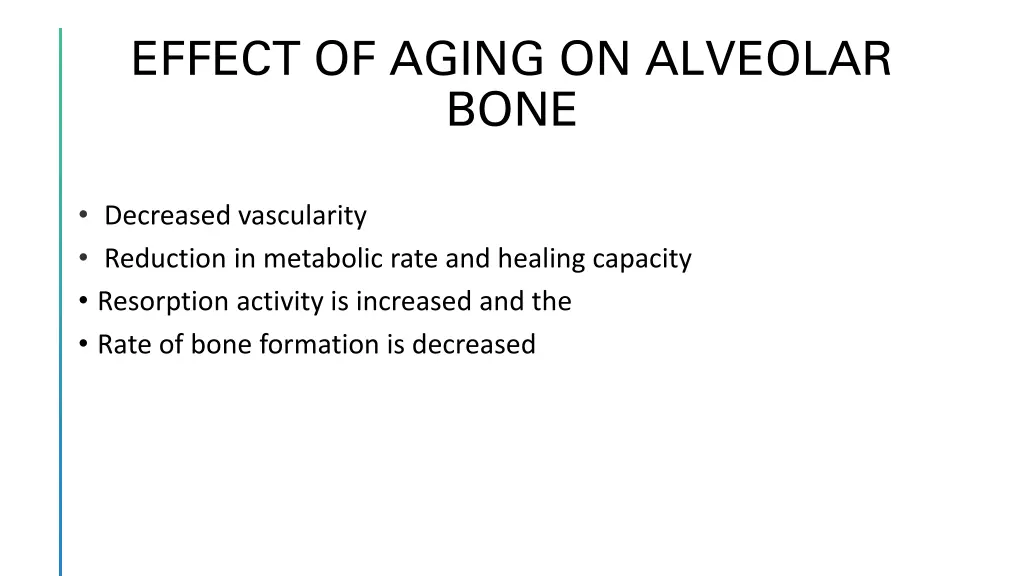 effect of aging on alveolar bone