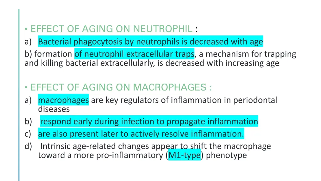 effect of aging on neutrophil a bacterial