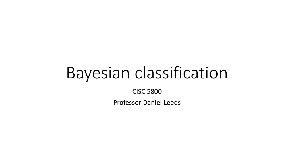 bayesian classification