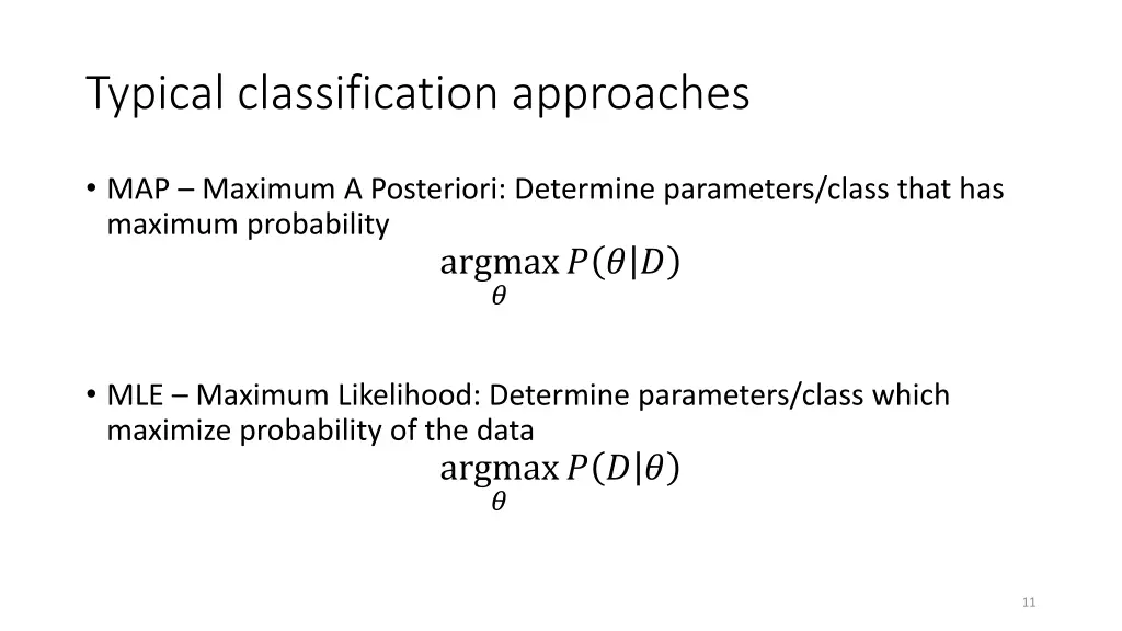 typical classification approaches