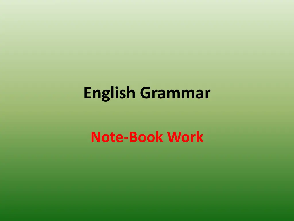 english grammar