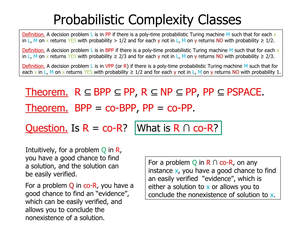 probabilistic complexity classes 11