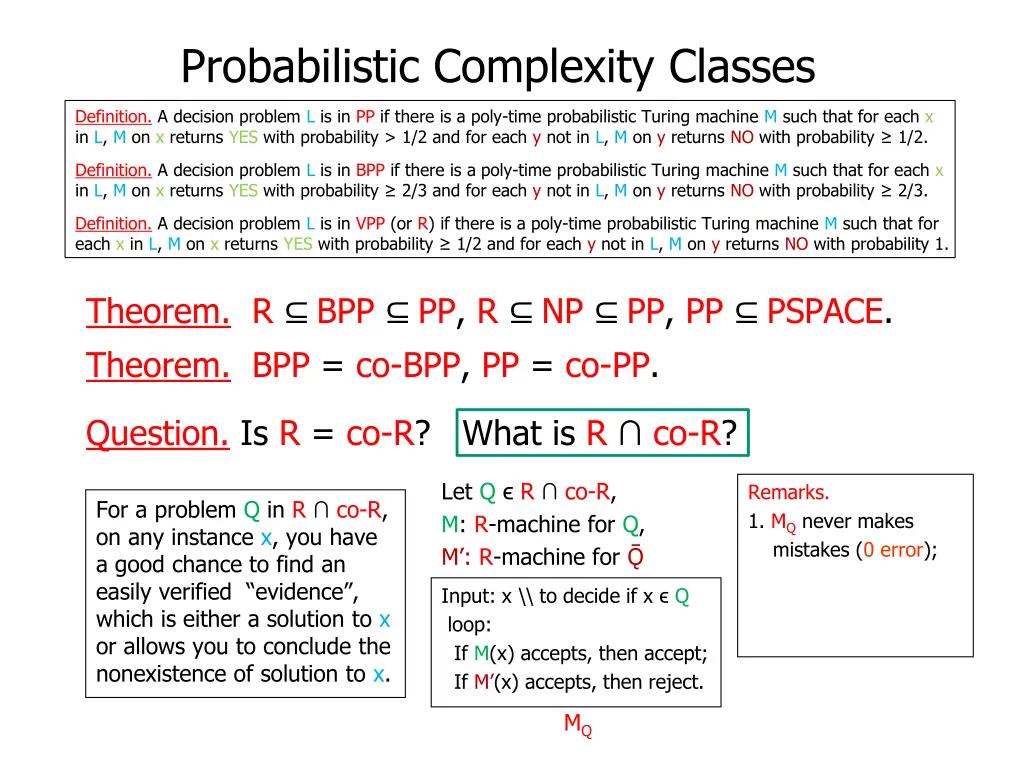 probabilistic complexity classes 16
