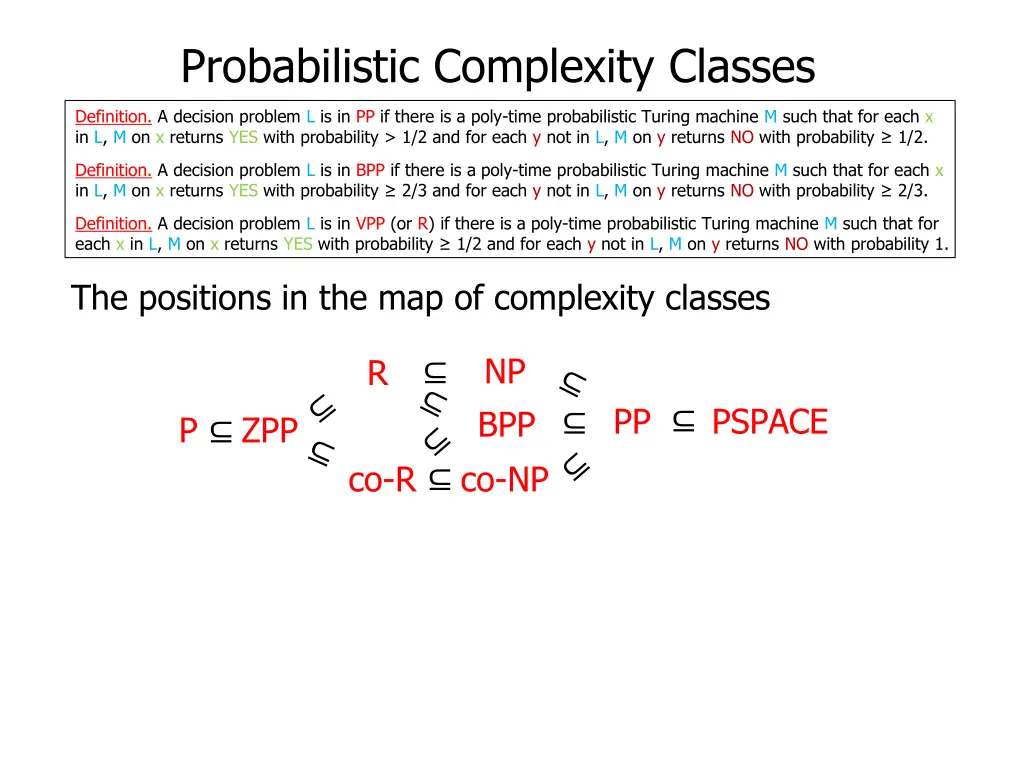 probabilistic complexity classes 22