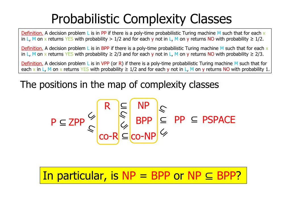 probabilistic complexity classes 24