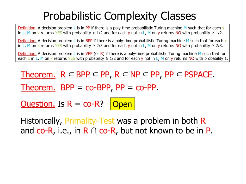 probabilistic complexity classes 4