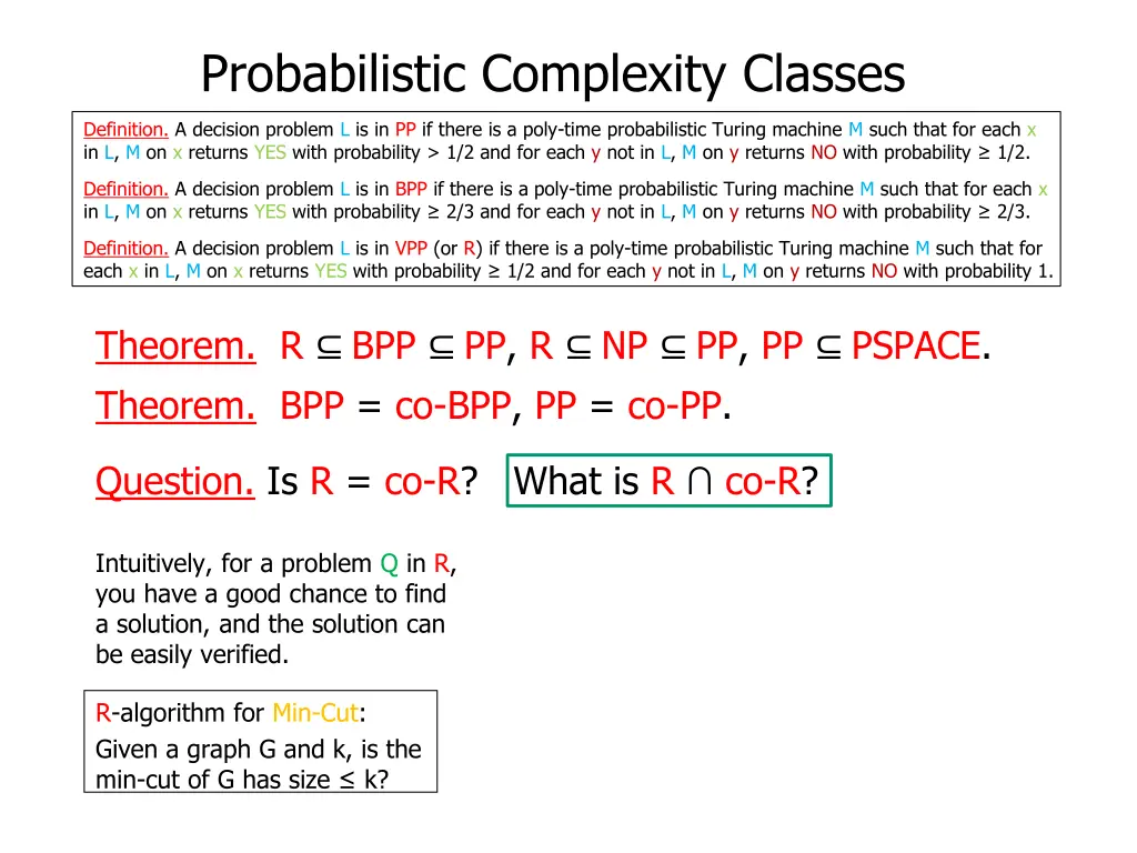 probabilistic complexity classes 7