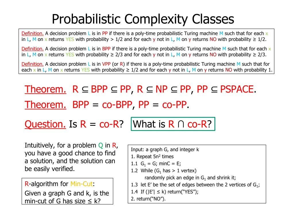 probabilistic complexity classes 8