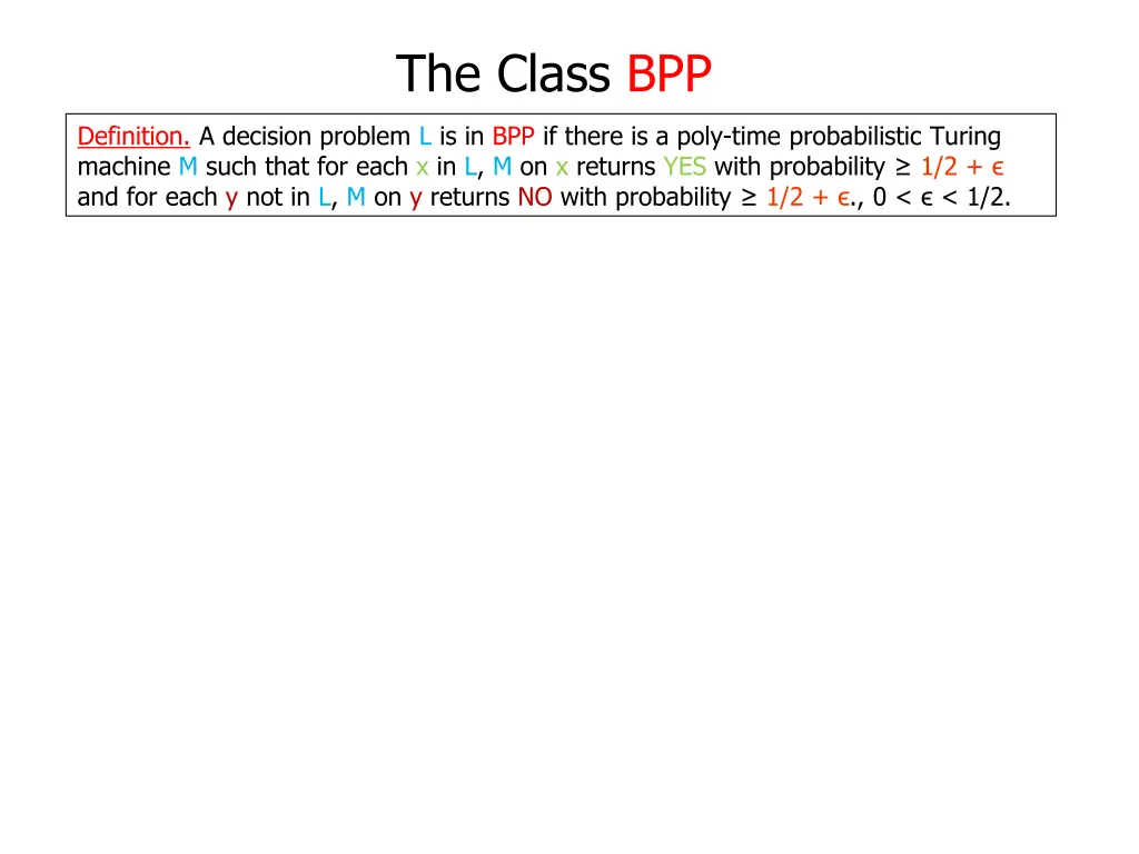 the class bpp