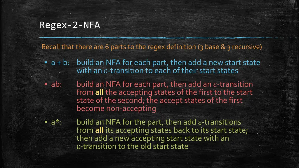 regex 2 nfa 1