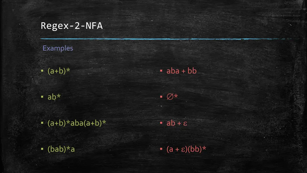 regex 2 nfa 2