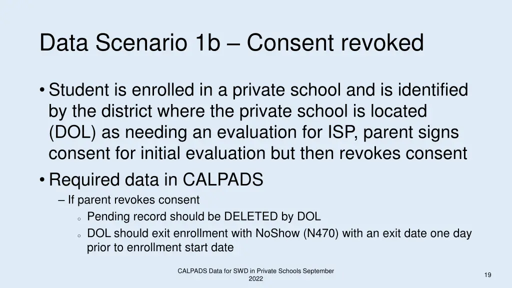data scenario 1b consent revoked