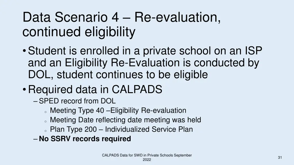 data scenario 4 re evaluation continued