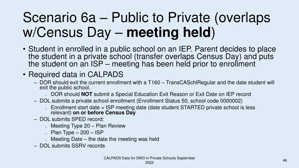 scenario 6a public to private overlaps w census