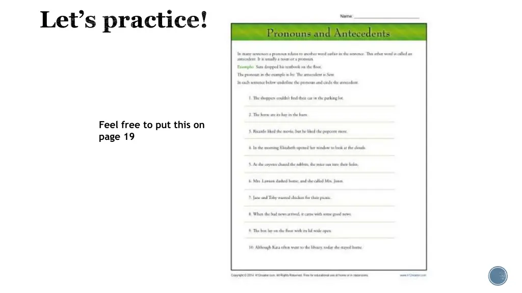let s practice