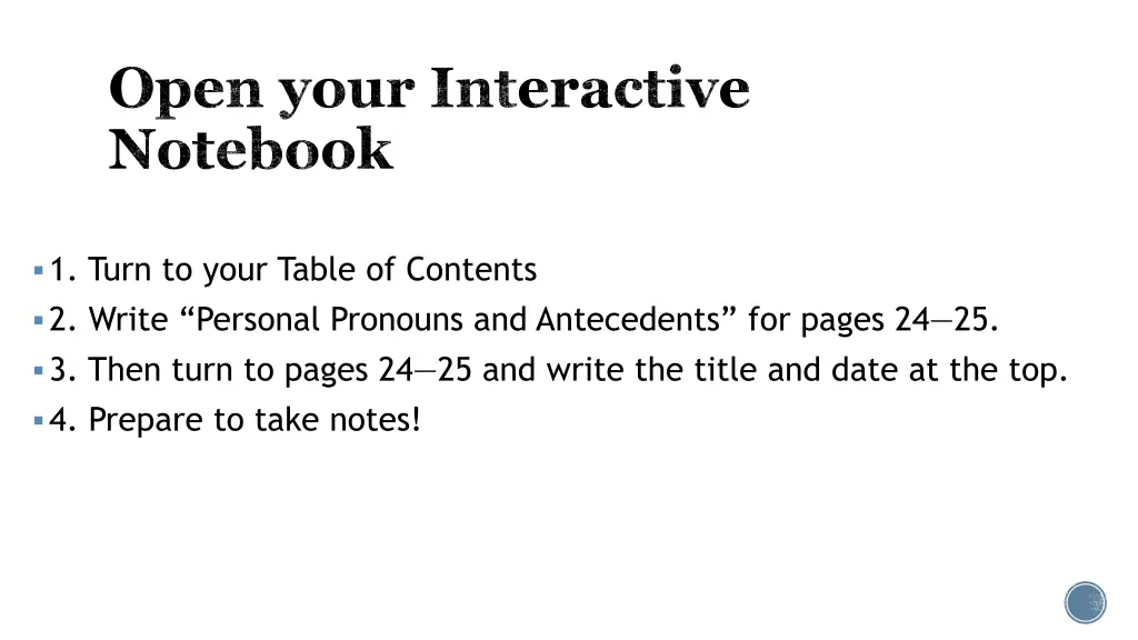 open your interactive notebook