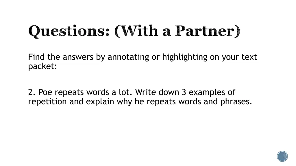 questions with a partner