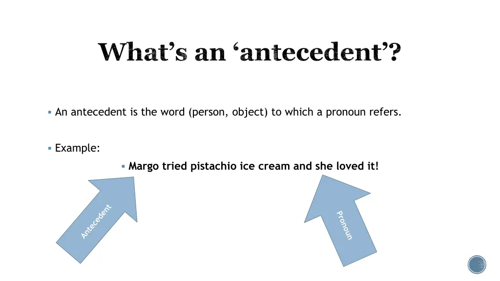 what s an antecedent 1