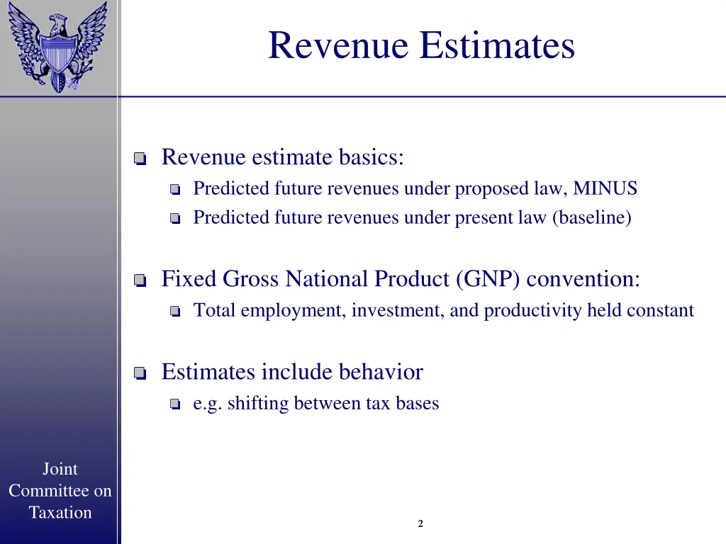 revenue estimates