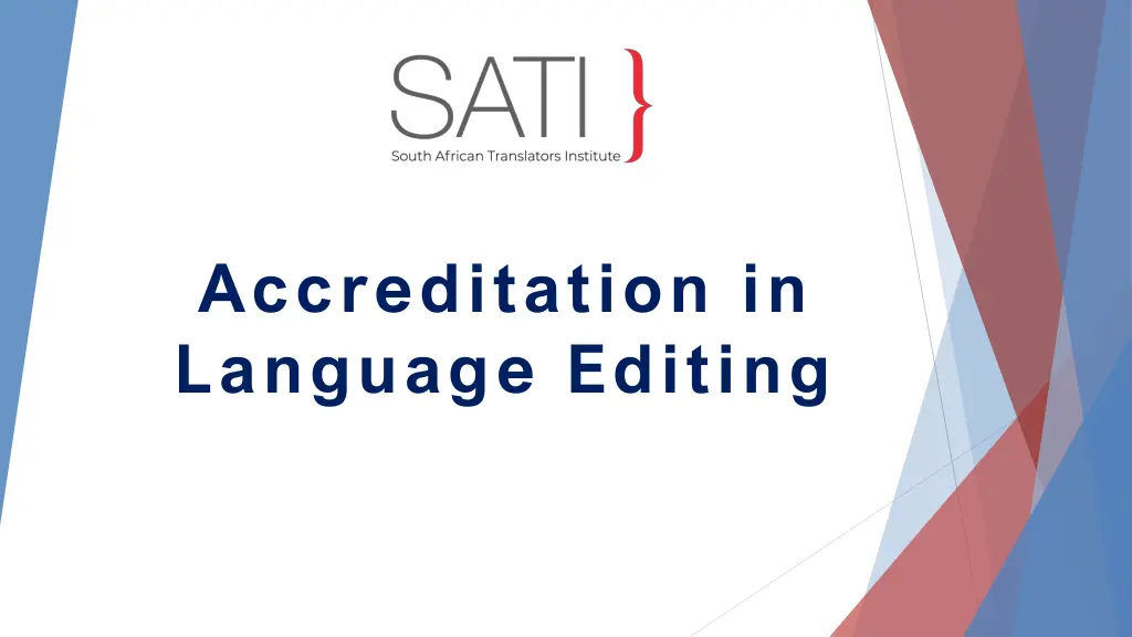 accreditation in language editing