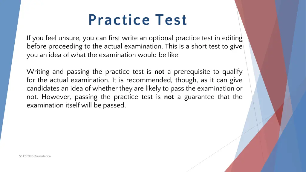 practice test