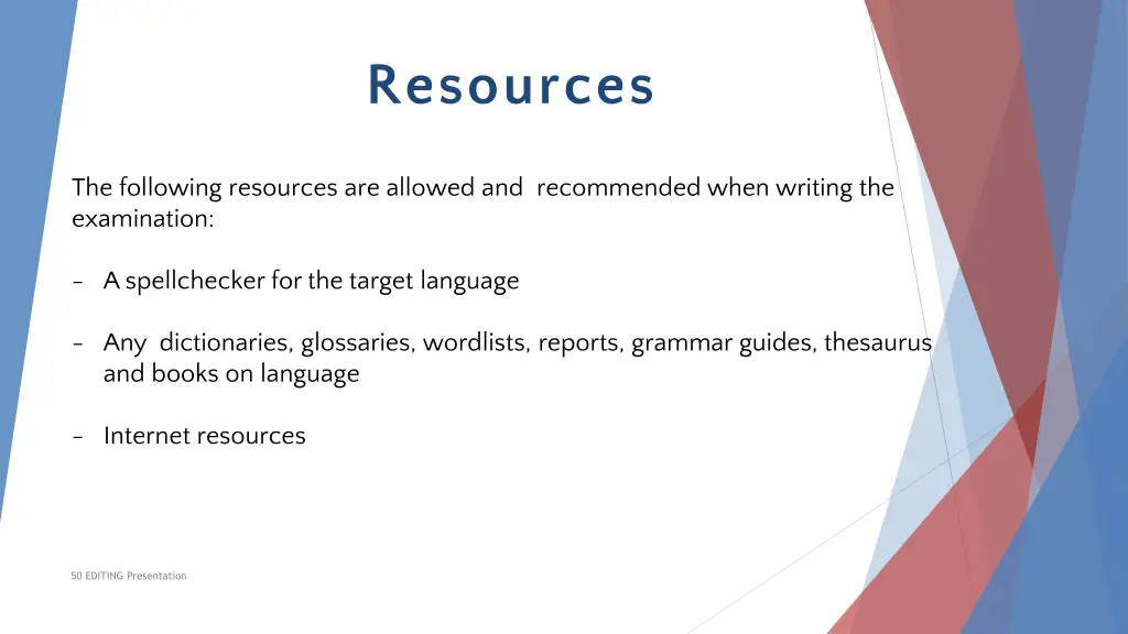 resources