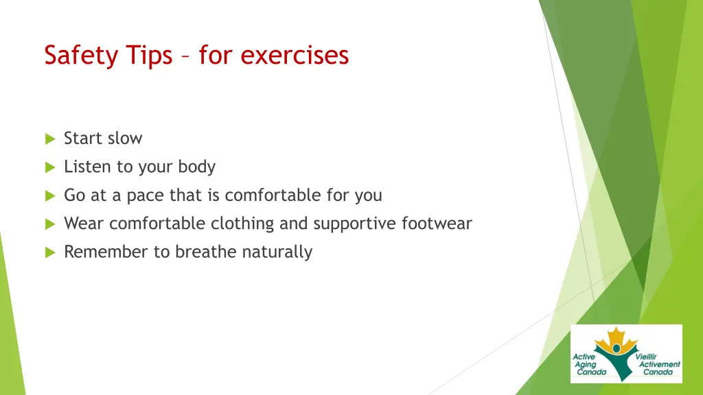 safety tips for exercises