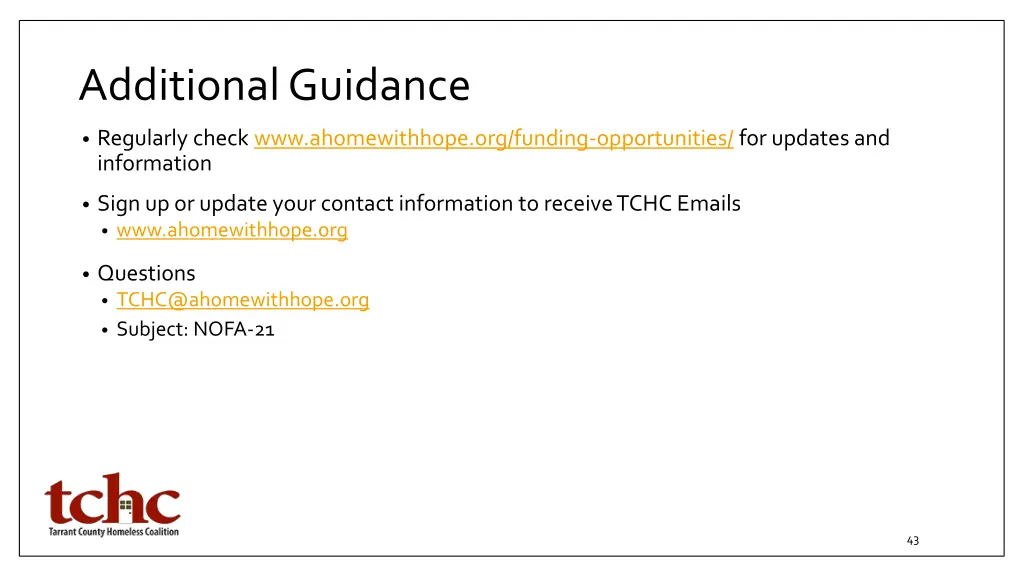 additional guidance