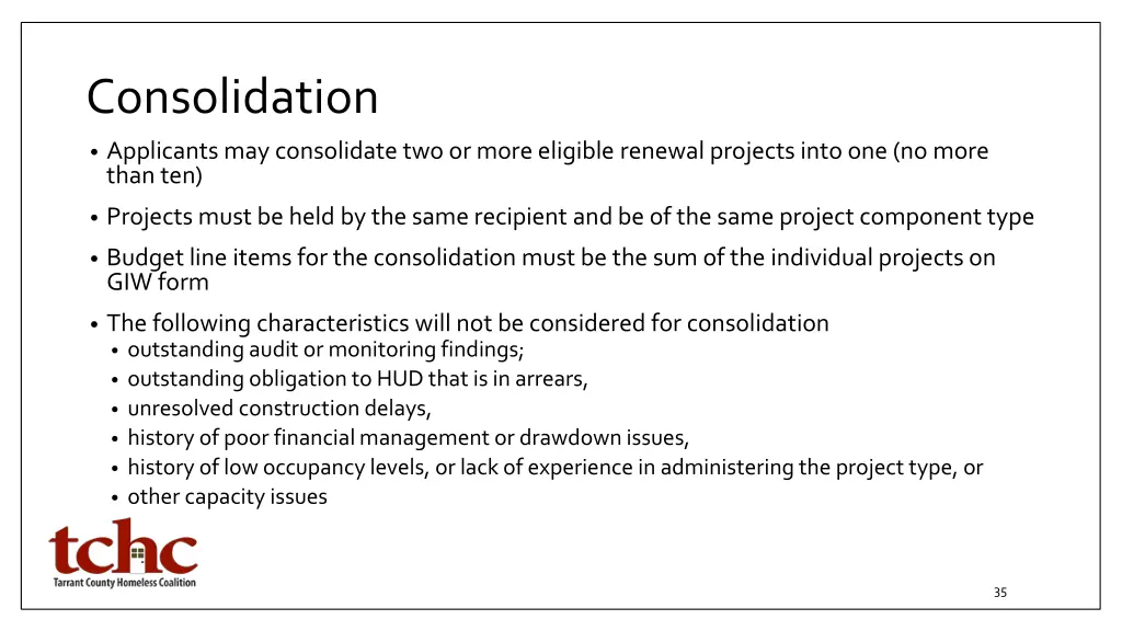 consolidation
