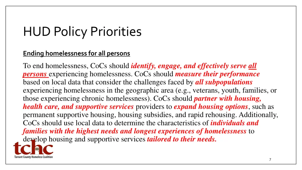 hud policy priorities 1