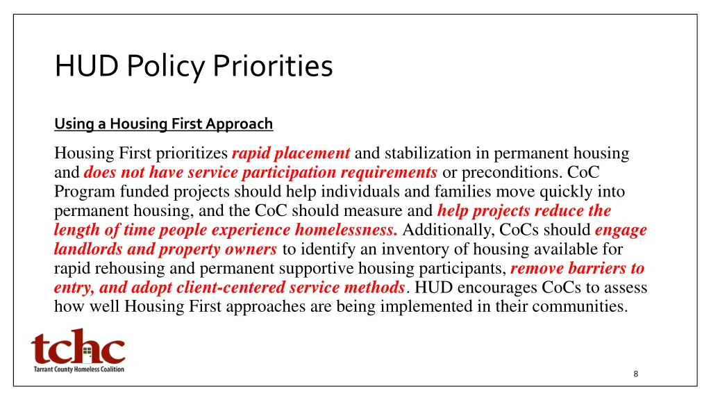 hud policy priorities 2