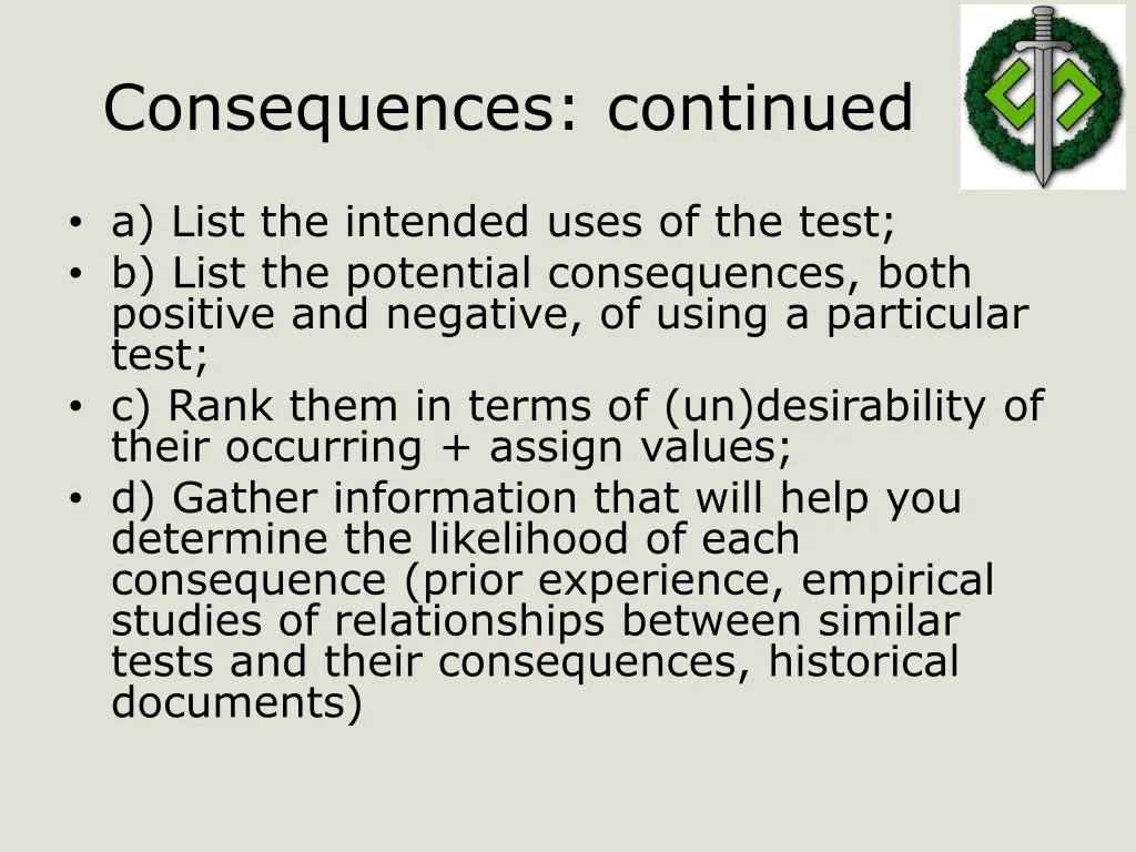 consequences continued
