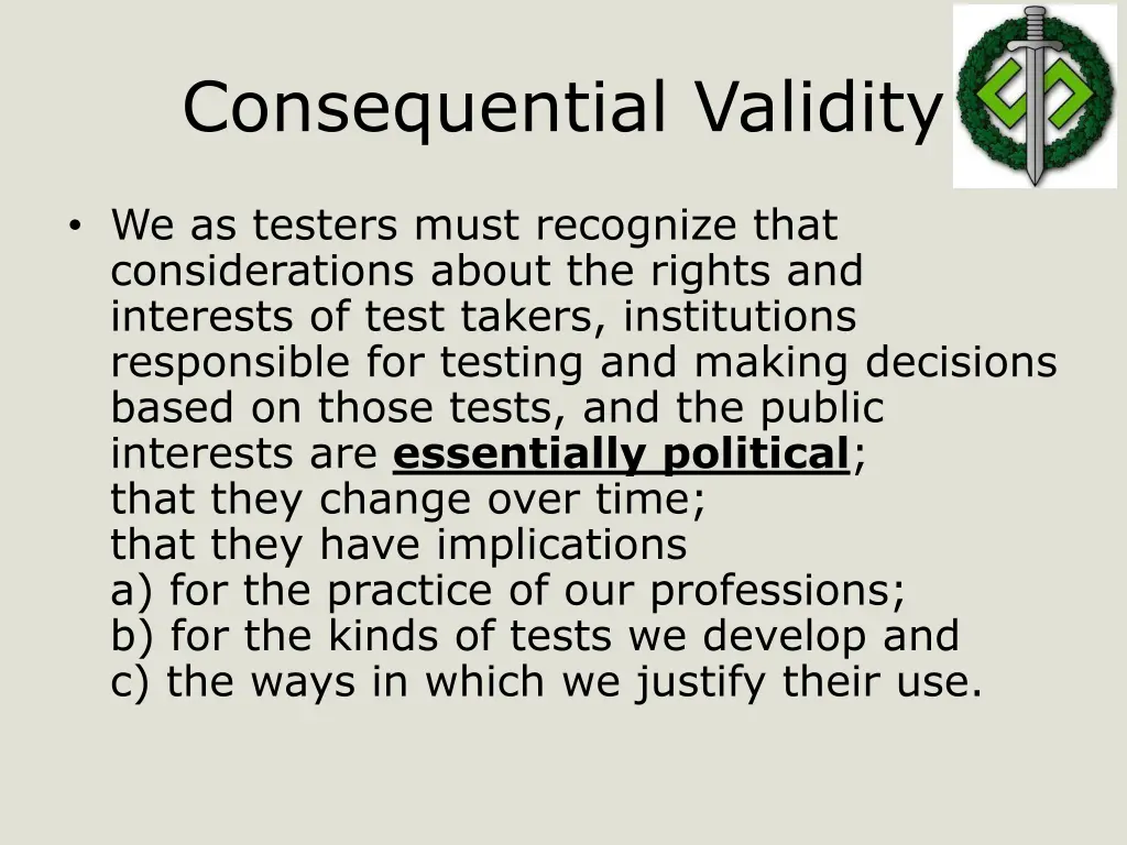 consequential validity 1