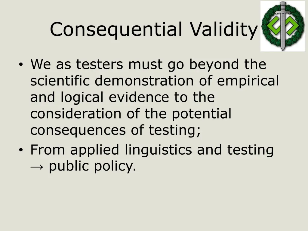 consequential validity 2