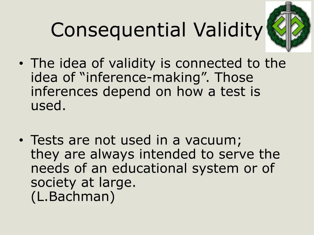consequential validity