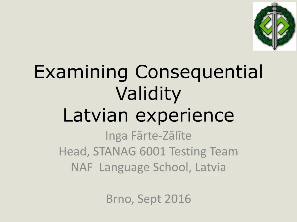 examining consequential validity latvian