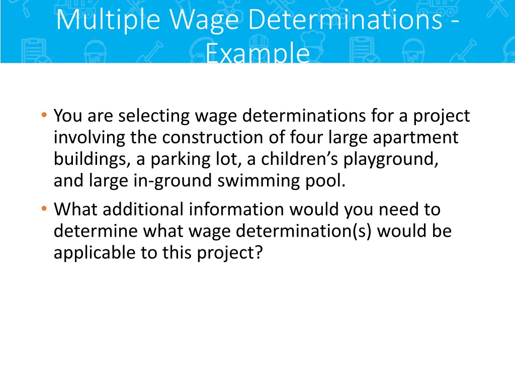 multiple wage determinations example