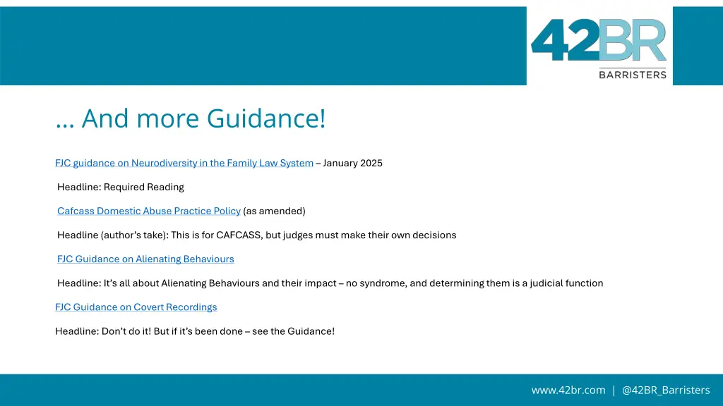 and more guidance