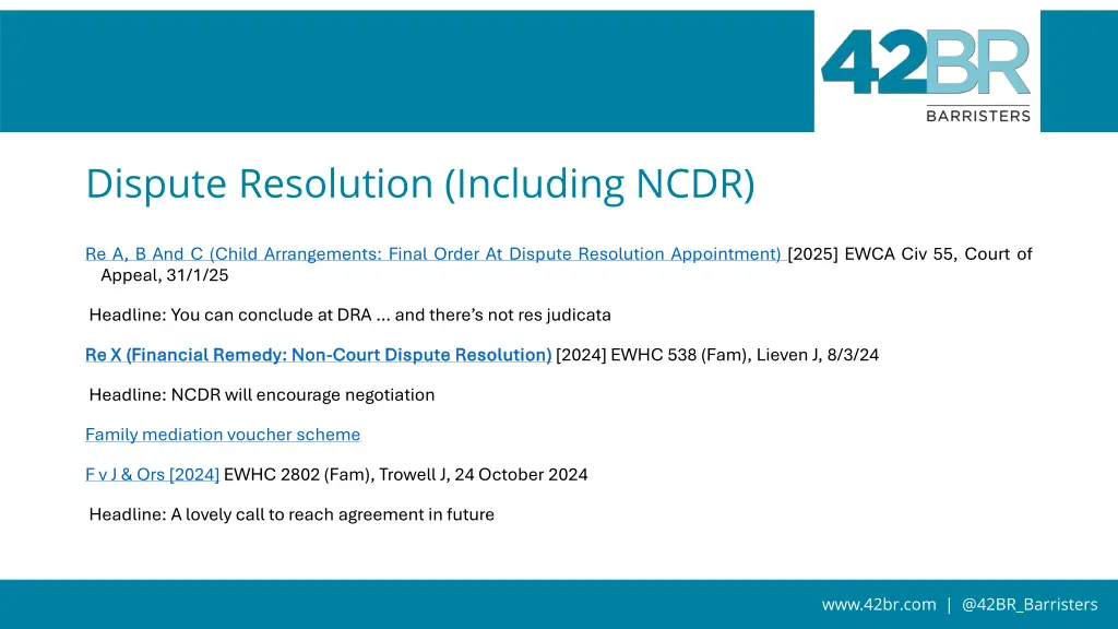 dispute resolution including ncdr
