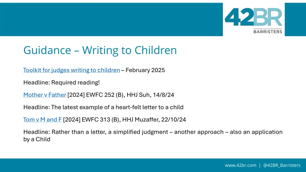 guidance writing to children